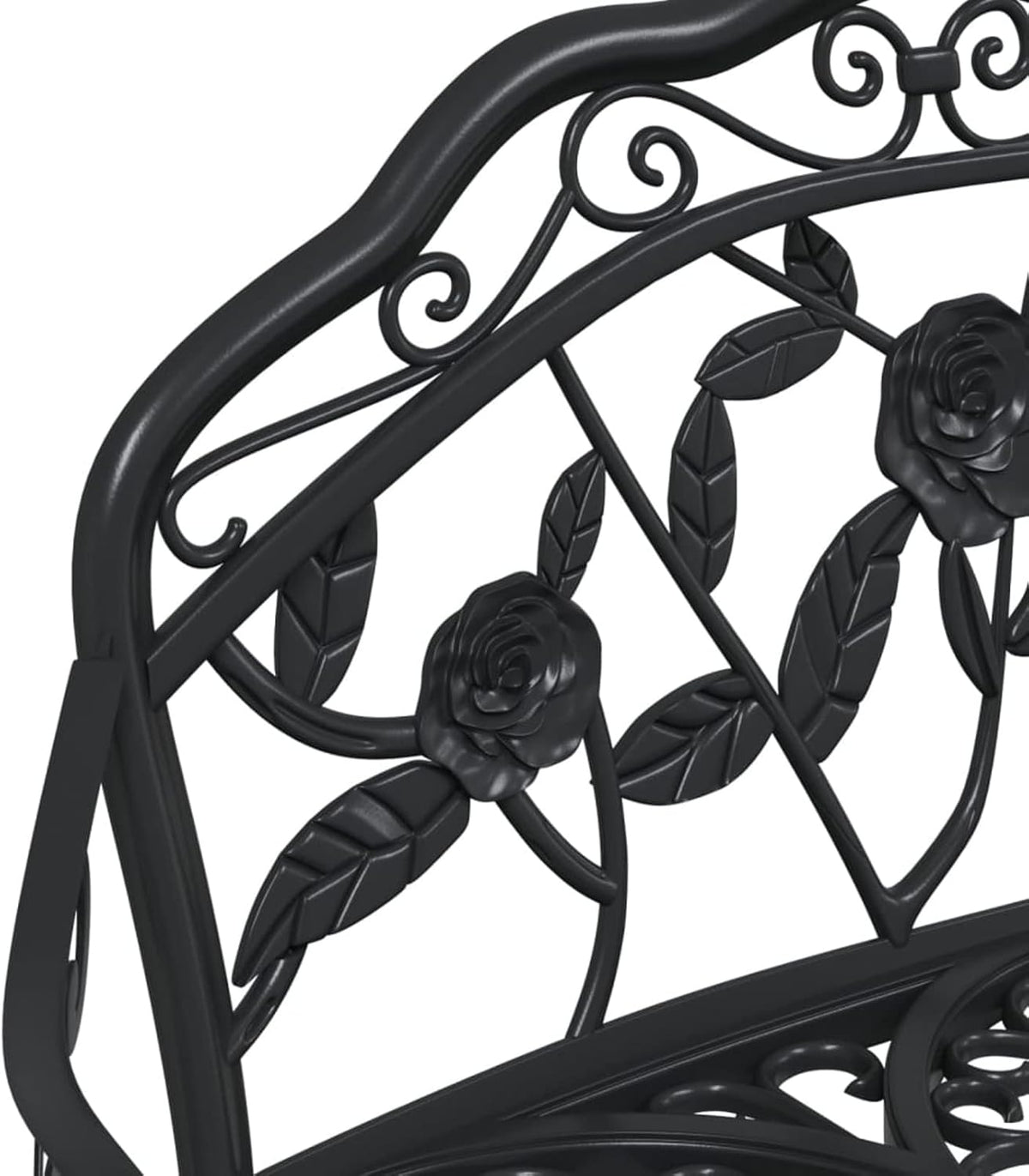 LAPOOH Garden bench 100 cm made of black cast aluminium, furniture, garden furniture and garden chairs, garden benches -317740 - QUORE