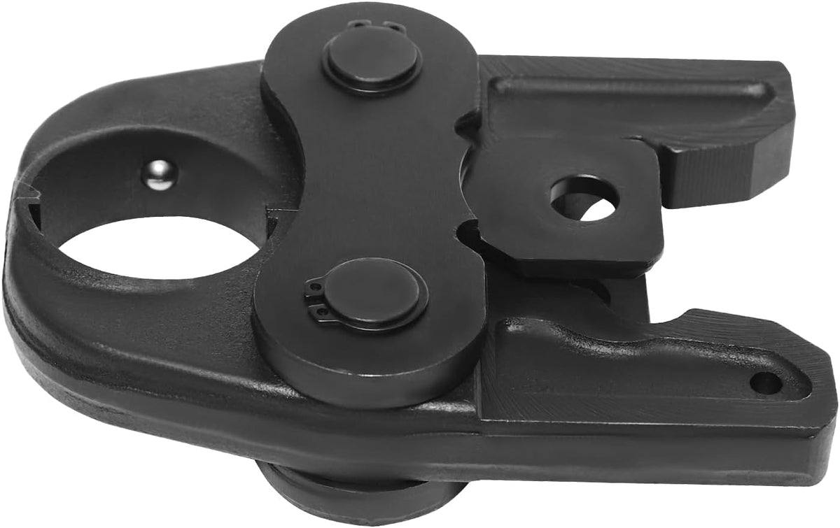 OUKANING Hydraulische krimptang 10T, met 360° draaibare kop en verwisselbare vormen (TH/U/V/M-serie), voor aluminium kunststof, PEX, koperen buizen, ergonomisch, oliedicht (M12, M15, M18, M22, M28) - QUORE