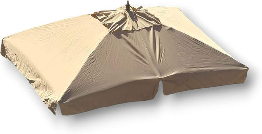 Vervangend zeil voor parasol met centrale mast, 300 g/m², waterdicht, met versterkte zakken, 6 of 8 stangen boven, afdekking van stof met airvent, Mt 3x3
