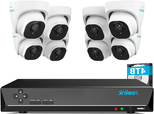 16-Kanaals Beveiligingscamera Set – CCTV Camera Systeem – PoE Camera’s – Outdoor IP Camera’s – 4K Ultra HD Resolutie – Personen- en Voertuigdetectie – 4TB HDD Opslag – Nachtzicht & Weerbestendig