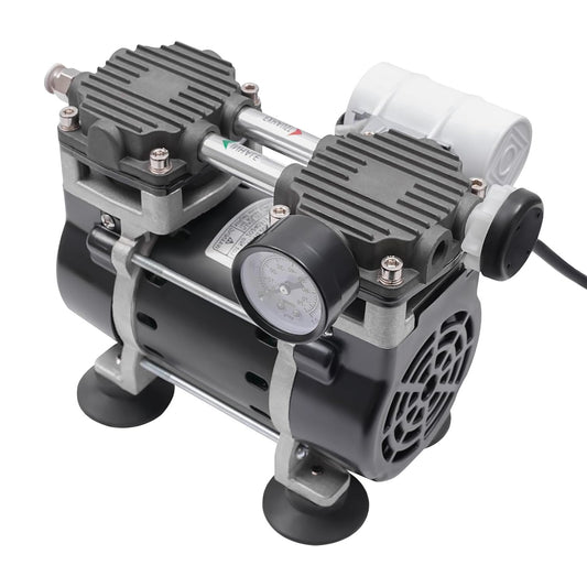 Vacuümpomp Olievrije Pomp – Vacuüm Pomp Compressor – Druckpomp Laboratorium – Olievrij Motor – Krachtige 150W Motor – Stil En Onderhoudsvrij