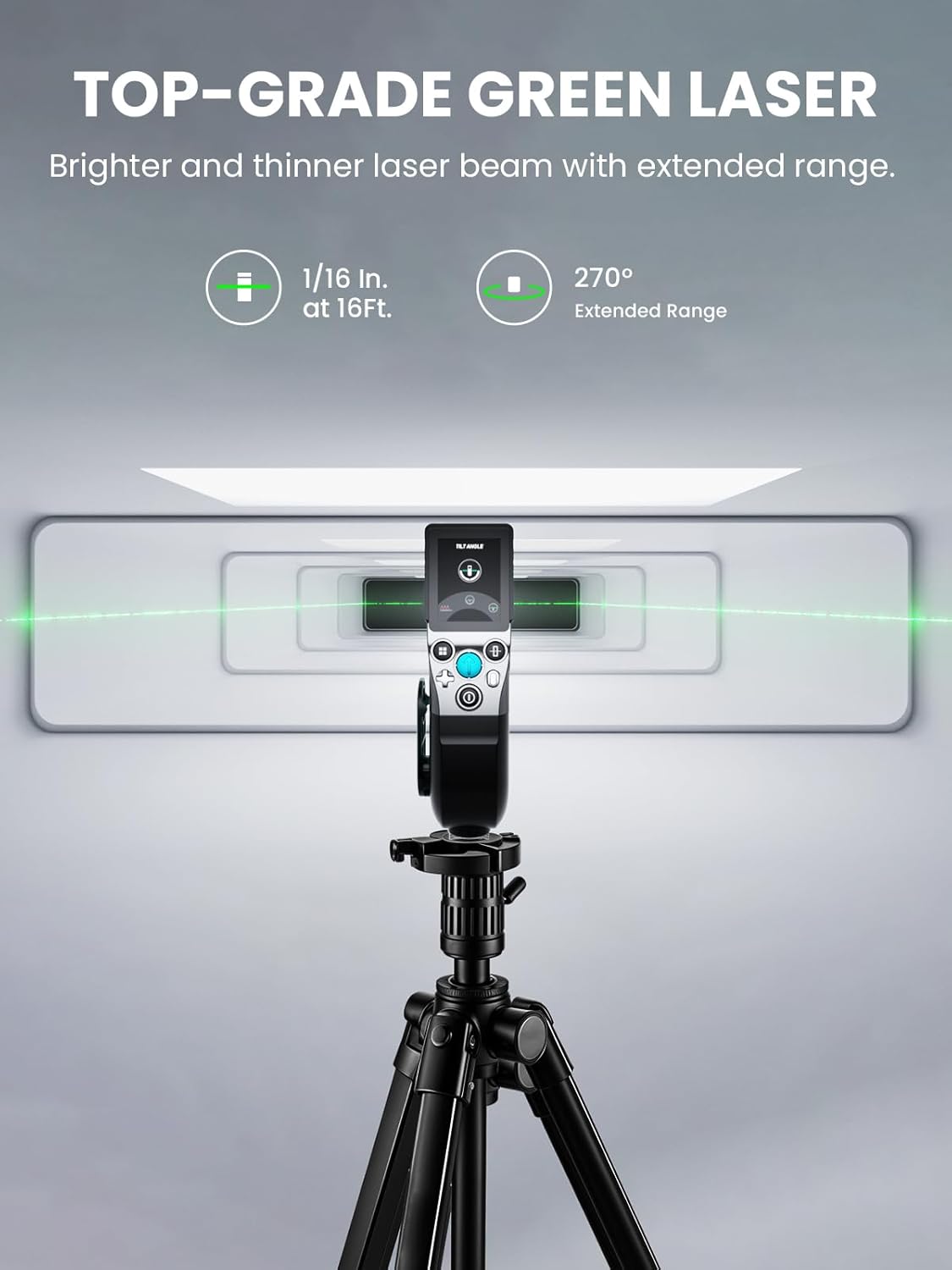 Mileseey Digitale Meetapparaat Met Laser, Xtape1 Professionele Nauwkeurige Lasermeetgereedschap Met Onmiddellijke Digitale Uitlezing, Groen Uitlijning Laser, Vervangbare Messen Modulair