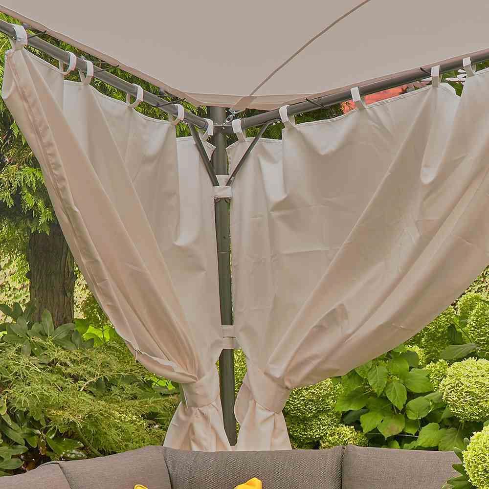 Siena Garden Set zijpanelen voor paviljoen BERLINO 400x400 cm lichtgrijs