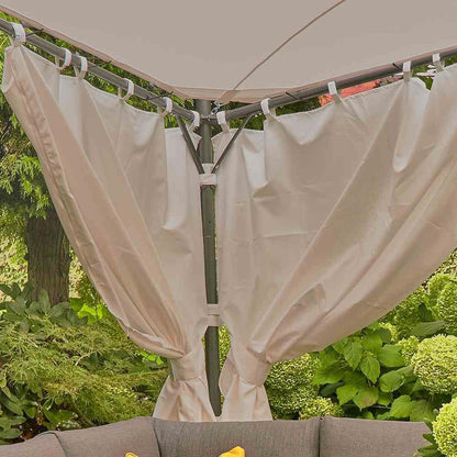 Siena Garden Set zijpanelen voor paviljoen BERLINO 400x400 cm lichtgrijs