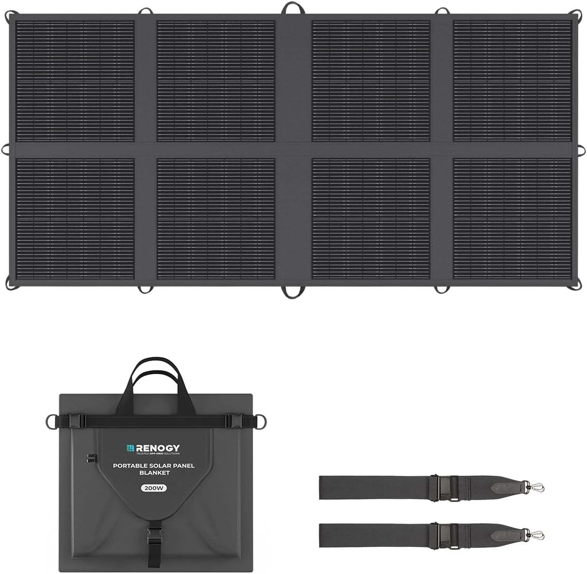 Renogy Opvouwbaar zonnepaneel, 200 W, N-type 25% hoog rendement, lichtgewicht, draagbaar, opvouwbaar zonnepaneel voor net-onafhankelijke outdoor-activiteiten, SUV, camper, marine, camping, IP65