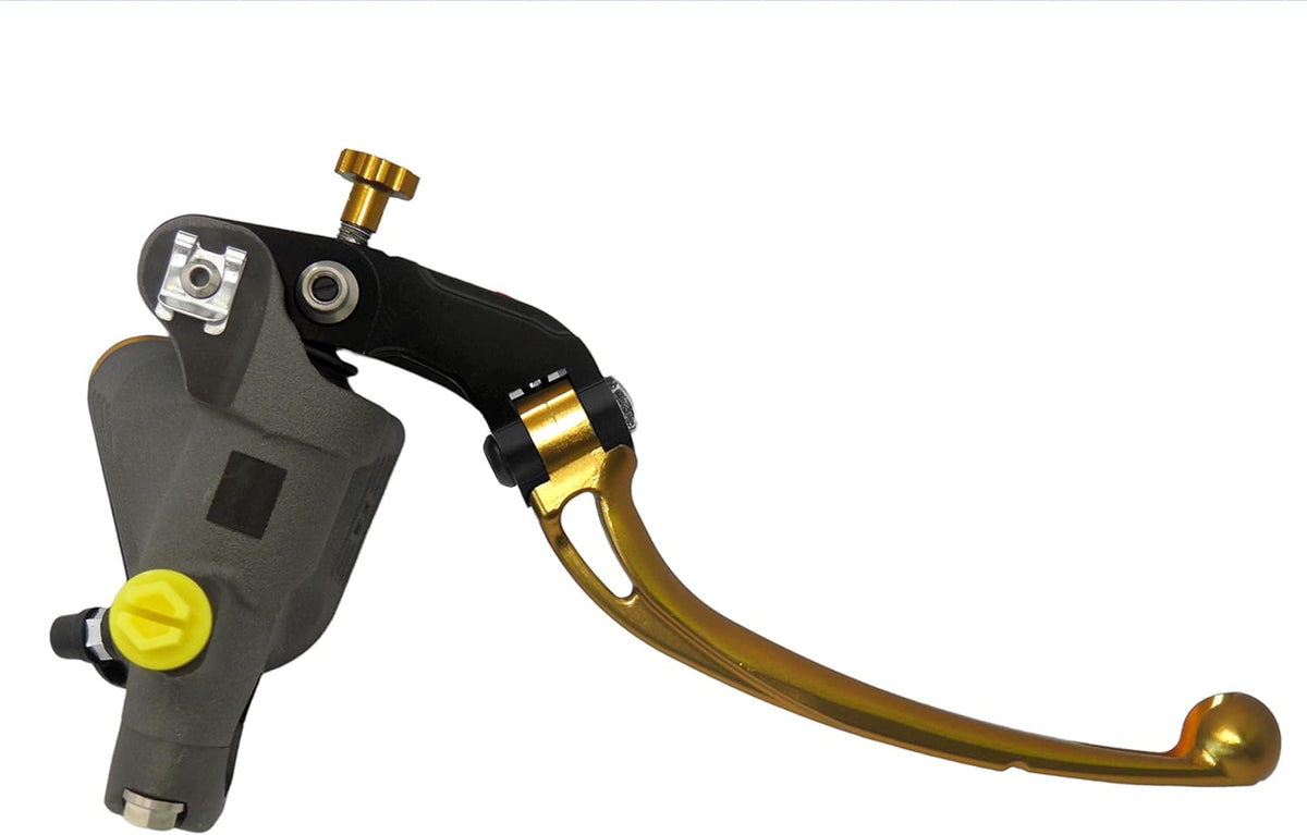 Gesmede koppelingspomp, 19 x 20 cm, met geïntegreerde houder, lange gouden hendel (knop + hendel) voor Ducati 1098 S van 2007 tot 2009, DC 1099