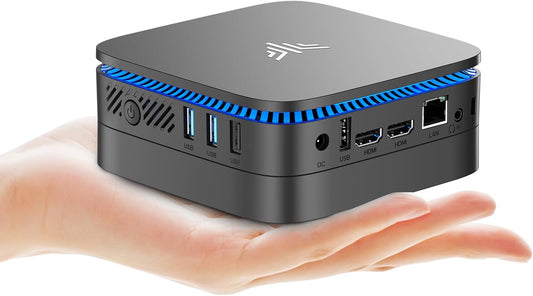 NiPoGi Mini-pc, Intel Alder Lake N95, 8 GB DDR4, 256 GB SSD, Micro Desktop Computer PC, 2,5 inch SSD/Gigabit Ethernet/WiFi 5/BT4.2/twee HDMI 4K UHD, kleine pc voor kantoor/school