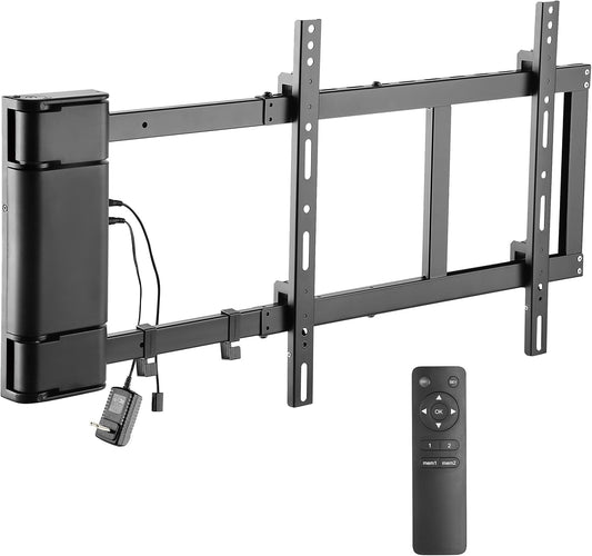 RICOO TV muurbeugel elektrisch zwenkbaar voor 32-65 inch, universele tv-houder SE2544, televisiehouder voor muur, wandhouder televisie 55 inch, tot 45 kg met max. VESA 400 x 400 mm