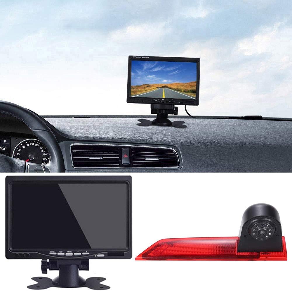 HD Auto Transporter Voertuig 170 ° Parking Aid Systeem Remlicht Achteruitrijcamera Achteruitrijcamera Back-up Veiligheidscamera met Hoek Verstelbare Vervanging voor Ford Transit Custom Transporter