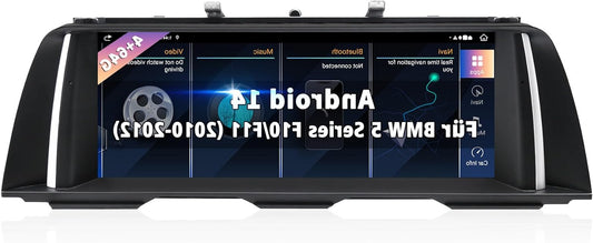 Android 14 Car Radio with 10.25 Inch Touch Screen for BMW 5 Series F10/F11 (2010-2012) – Wireless CarPlay/Android Auto, OEM Parts, IPS HD Screen, GPS, Mirror Link, CIC System Only - QUORE