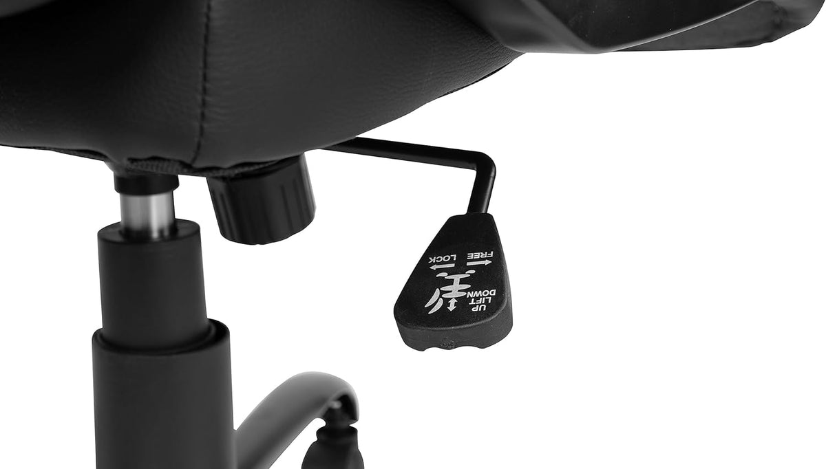 DRIFT GAMING Chair DR50 -DR50BR- Gamestoel, professioneel, in hoogte verstelbaar, tuimelstoel, gevoerde armleuningen, kunstleer, 67 x 122-131 x 67 cm, rood/zwart