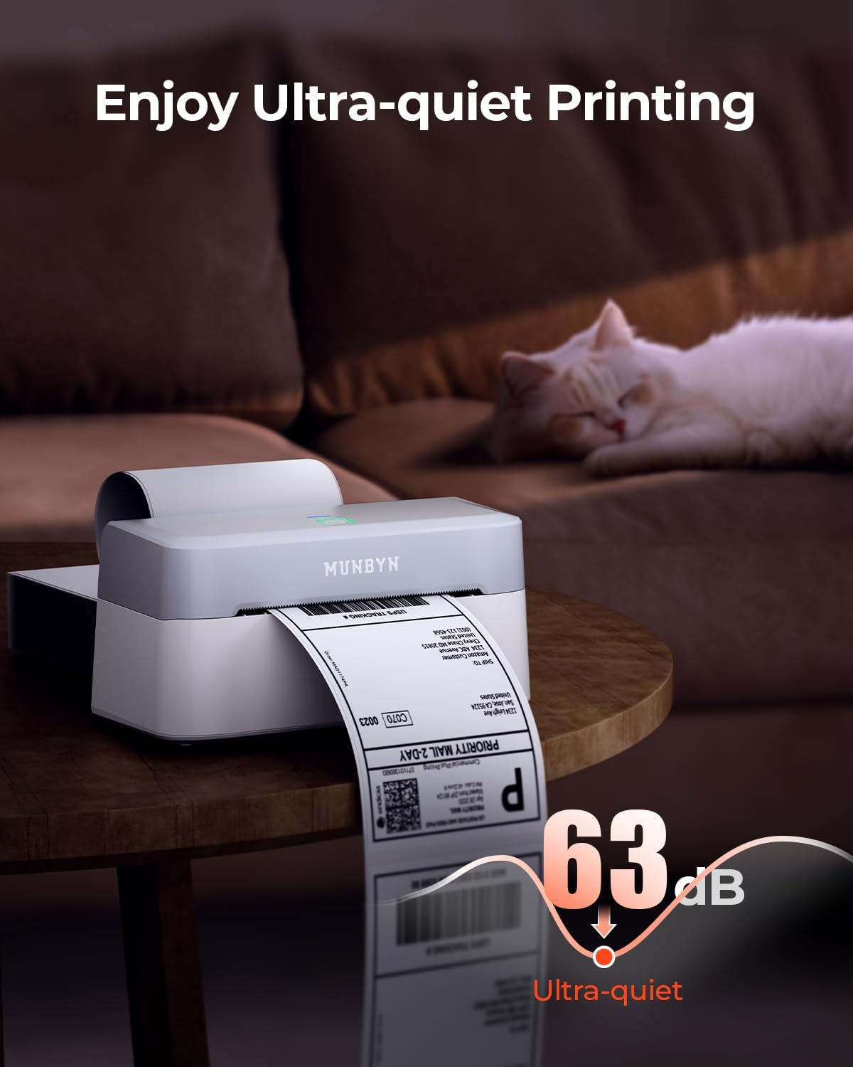 MUNBYN Bluetooth Label Printer DHL, Label Printer 4x6, Label Printer Thermal Printer for Shopify, Ebay, Etsy, Amazon, DHL, Evri, DPD, UPS, FedEx, 403B - QUORE