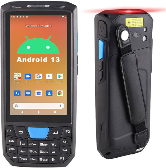 2024 Android Barcode Scanner With N6703 1D 2D QR Code Technology, Android13 PDA, 4GB+64GB met Toetsenbord, IP66 Inventory Management System for Magazijn