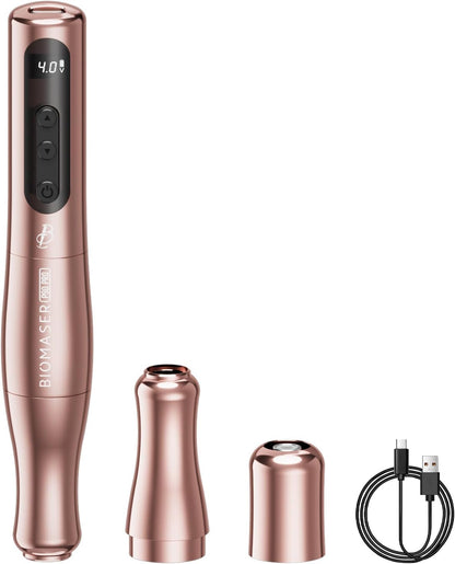 Biomaser P90 PRO Semi-permanente make-upmachine, draadloze en bekabelde make-upmachine voor wenkbrauwen, eyeliner en lippen (roségoud)