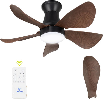 Plafondventilator met Lamp voor Slaapkamer: 76 cm Stille Plafondventilator met Afstandsbediening - 6 Snelheden en 3CCT - Omkeerbare DC-Motor - 5 Vellen 06