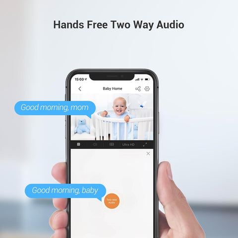 Beveiligingscamera Binnen - WiFi-bewakingscamera - Set van 2 - Draadloos Babycamera - 360° Tilt - 2,4 GHz - Intelligent Nachtzicht - met Slimme IR - Bewegingsdetectie - Automatische Tracking - Tweewegaudio - Wit