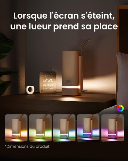 Mini-videoprojector【Geïntegreerde app/Dolby Audio/Turbosonic】 Yaber T1 Pro 1080P FHD en HDR10, draagbare beamer met automatische punt/trapeziumcorrectie, overheadprojector voor thuisbioscoop