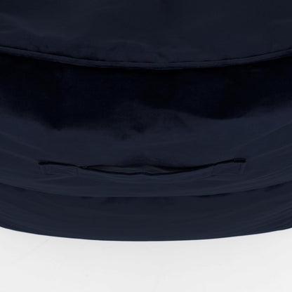Zitzak – Beanbag – Fauteuil – Lounger – Hocker – Donkerblauw – Fluweel – Inclusief Vulling – Waterafstotende Bodem