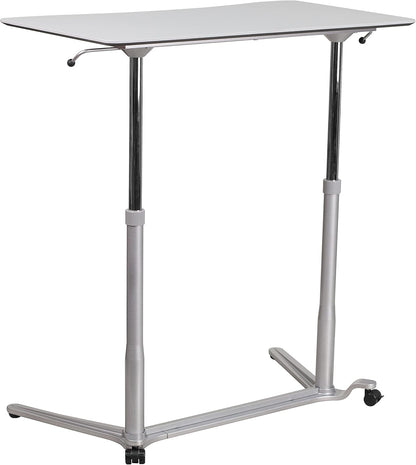 Flash Furniture Computerbureau om op te zitten en staan, ergonomisch, metaal, lichtgrijs, 1 stuk