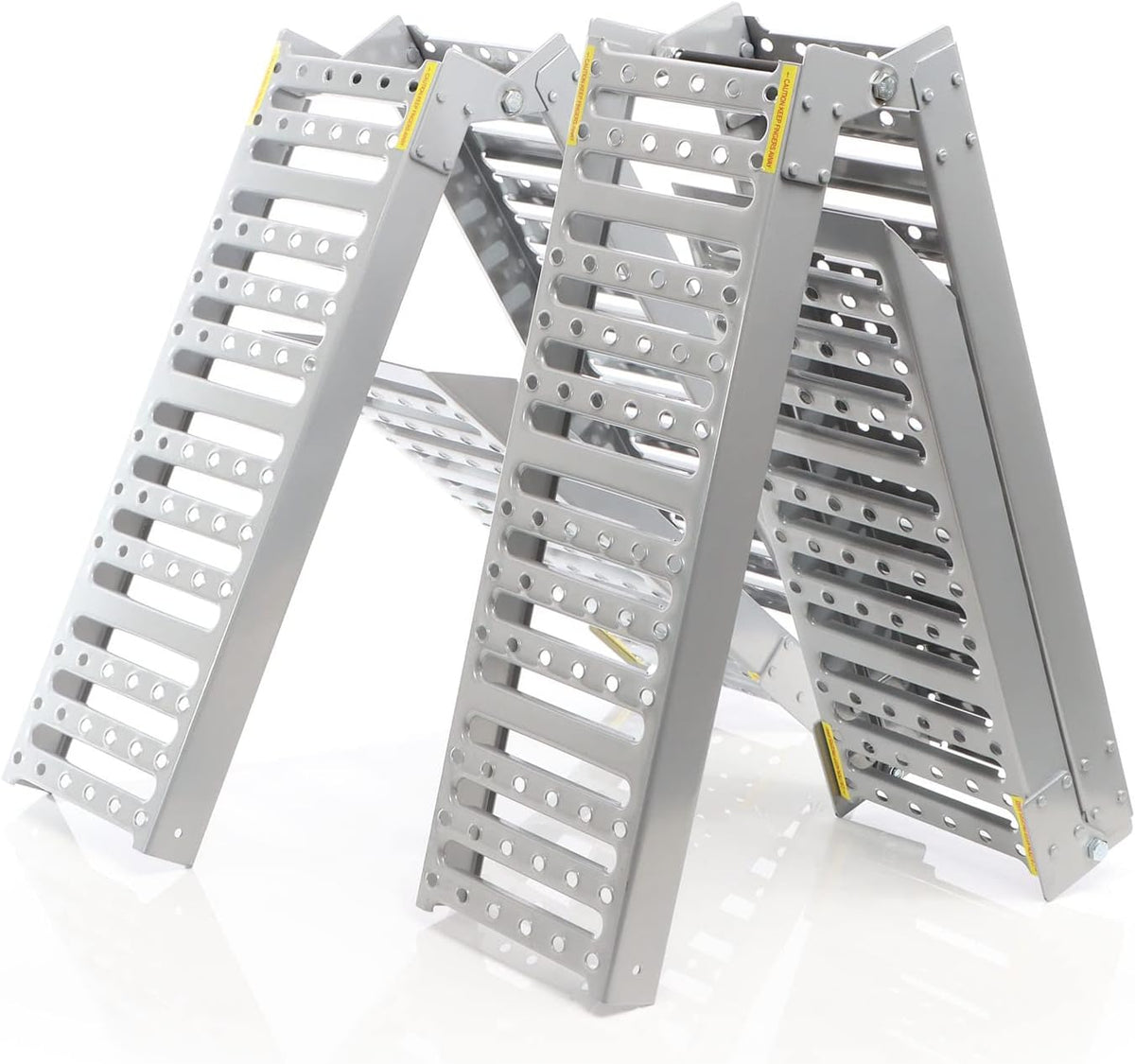 XPOtool 2x oprijplaten 340 kg 3-voudig inklapbaar 195,5x23 cm slipvast staal laadplaten voor motoren