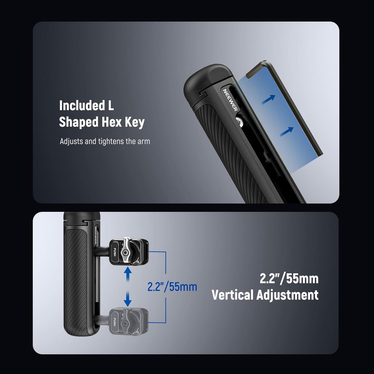 NEEWER PA082 S25 Ultra Telefoonhouder voor het opnemen van filmen met 2x handvat, 67mm filteradapter, 17mm Lens Backplate, T-Mount Adapter, Video Rig Stabilizer Compatibel met Samsung Galaxy S25 Ultra