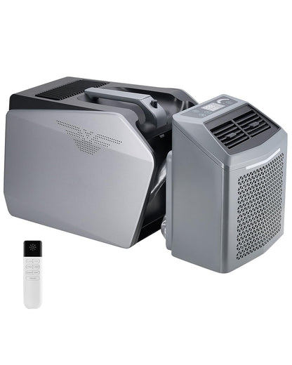 VEVOR Portable Air Conditioner, 1.46 kW·h, Air Cooler with 3 Speeds with 24 Hours Timer, Adjustable from 16-32°C, AC/DC Compatible for Outdoor Tent, Motorhome, Grey - QUORE