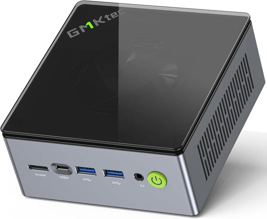 GMKtec Mini PC Gaming, M7 AMD Ryzen 7 PRO 6850H (8C/16T 4.70Ghz) Dual NIC LAN 2.5G Desktop Computer, 16 DDR5 RAM + 512GB Hard Drive PCle SSD, Dual USB4, HDMI 2.1, USB-C, Micro Computer