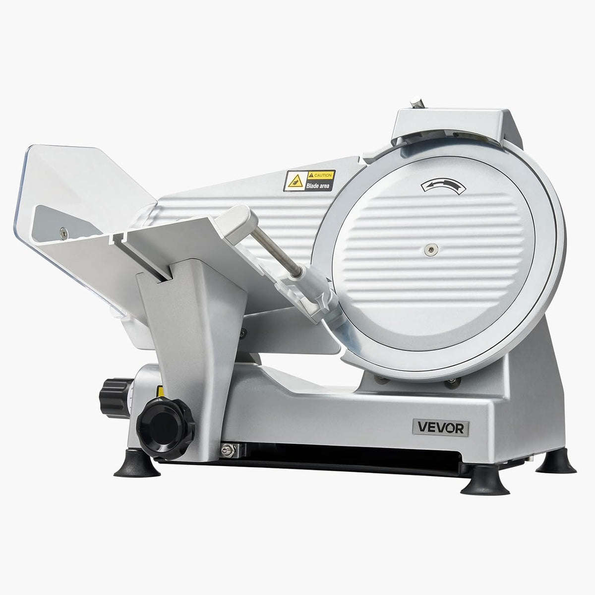 VEVOR Commerciële Vleessnijder, 25,4 cm (10 inch), 320 W voedselsnijder met SUS420-lemmet, instelbare dikte van 0 tot 10 mm, voor bevroren vlees, ham
