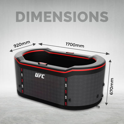 N NETSPA Ice Bath UFC (SP-UFC301) - ICEBATH UFC Dropstitch Cold Bath: innovatie in de hersteldienst - 170 x 67 x 92 cm - 1 persoon - 320 L - compatibel met ijsblokjes en chiller