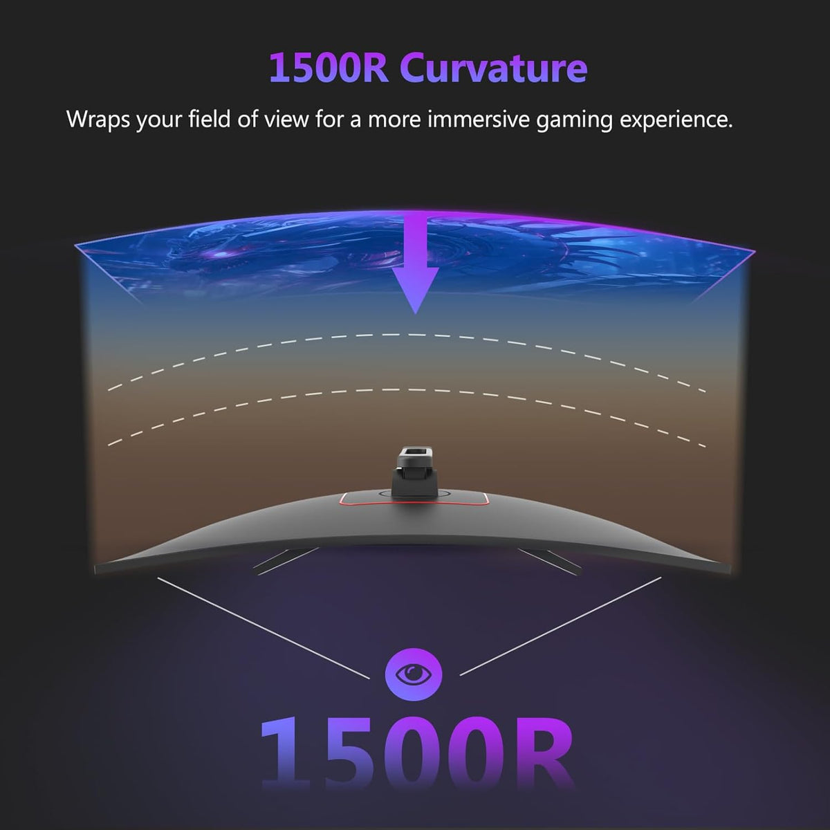 Z-Edge Gaming Monitor Curved 27'' 300Hz (DP1.4*2), 1ms, FHD, FreeSync, 240Hz (HDMI2.0*2), 16:9 LED Gaming Monitor, Adjustable Tilt, HDR, VA, 3000:1, RGB VESA 100*100mm(DP Cable Included)