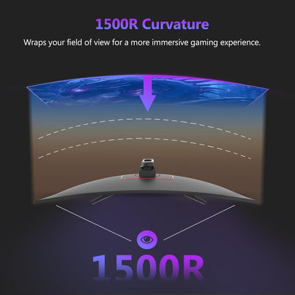 Z-Edge Gaming Monitor Curved 27'' 300Hz (DP1.4*2), 1ms, FHD, FreeSync, 240Hz (HDMI2.0*2), 16:9 LED Gaming Monitor, Adjustable Tilt, HDR, VA, 3000:1, RGB VESA 100*100mm(DP Cable Included)