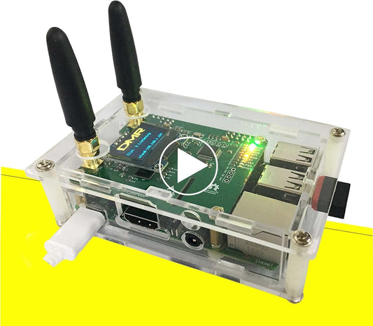 All-New Upgraded Duplex DMR Hotspot WLAN Ehternet Port gemonteerd Radio Station WiFi Digital Voice Modem Support DMR Dstar YSF P25 Fusion Antenna Raspbery P Model 2B Two Colors OLED 2 TimeSlots