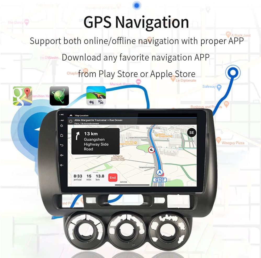 Carplay Radio – Android Radio – Autoradio – Multimedia Systeem – Touchscreen Radio – 9 Inch HD Display – Draadloze Carplay & Android Auto – Bluetooth & GPS Navigatie