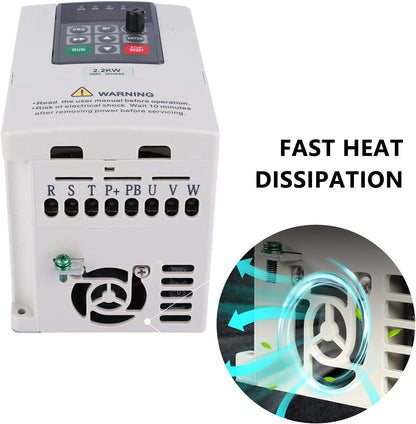 Omvormer 220 380,2,2 kW snelheidsregelaar, motor, eenfasige ingang 220 V, driefasige uitgang 380 V VFD omvormer variabele frequentieregelaar voor het regelen van het toerental van de motor