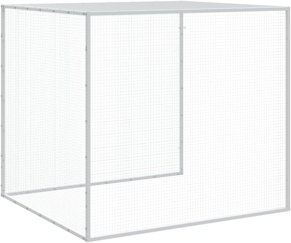 Kippenren – Kippenhok – Buitenren – Dierenren – Kippenkooi – Gegalvaniseerd Staal – Met Dak 404x98x90 cm