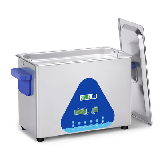 Ultrasoonreiniger – Ultrasoon Reinigingsapparaat – Brillenreiniger – Sieradenreiniger – Horlogereiniger – 4 Liter Tank – 120W Ultrasoonvermogen – Verwarming & Timer - QUORE