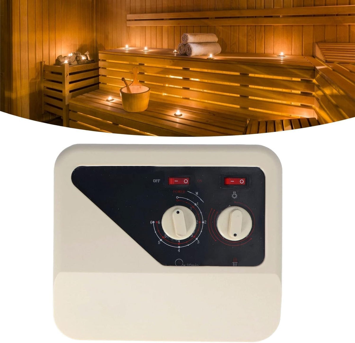 Sauna Kachel Controller, 380V Externe Digitale Controller Sauna Heater Kachel Controller Eenvoudige Installatie Vervanging Sauna Temperatuur Controller Voor Sauna Kachel 9.8X8.7X3.5 Inch