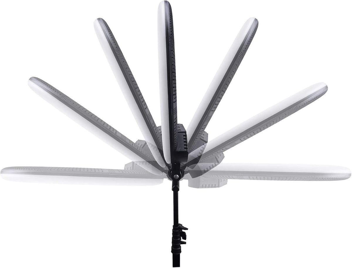 22 inch 100W LED ringlamp licht kits:handtas,statiefstandaard,infrarood afstandsbediening en 3 bases van de telefoon beugel,voor make-up portret Selfie YouTube verlichting (zwarte kleur)