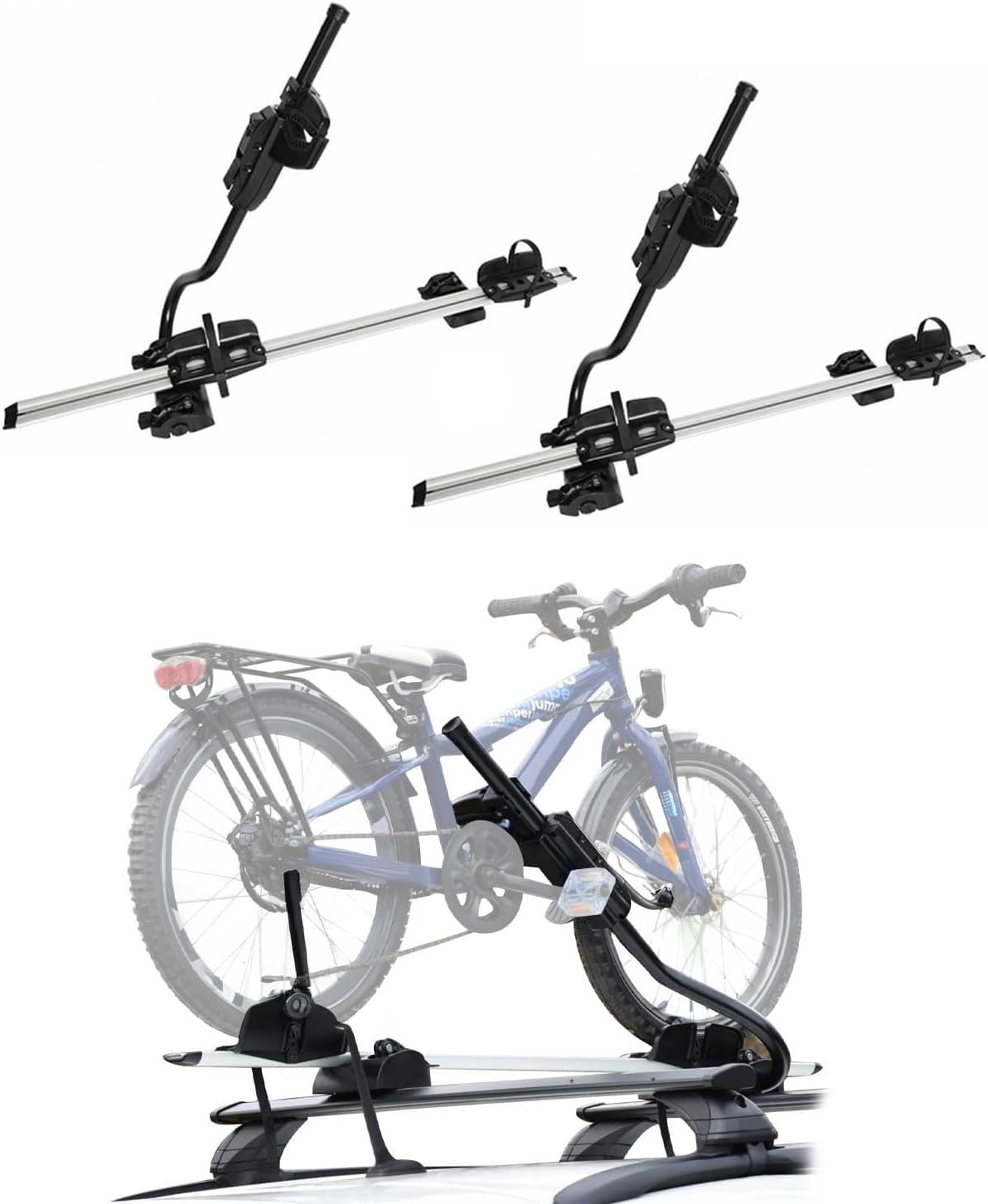 Fietsendrager – Dakkofferdrager – Dakfietsdrager – Fietsdrager Dak – Fietsrek Auto – Geschikt Tot 25 Kg – TÜV Gecertificeerd Staal
