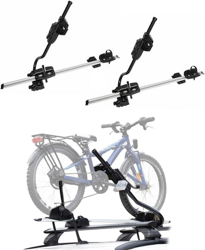 Fietsendrager – Dakkofferdrager – Dakfietsdrager – Fietsdrager Dak – Fietsrek Auto – Geschikt Tot 25 Kg – TÜV Gecertificeerd Staal