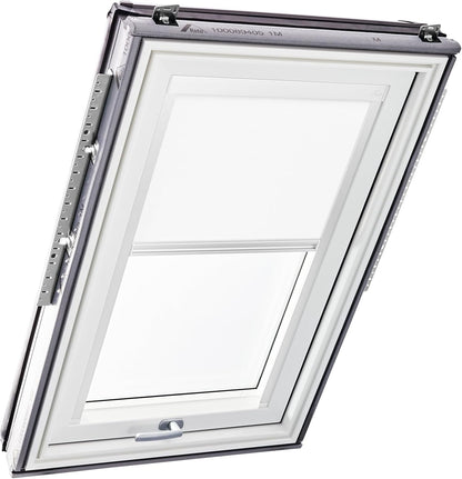 Origineel Roto Rolgordijn Exclusiv ZRE - Geleiderail Wit - Daglichtrolgordijn Voor Roto Dakvensters Serie Designo R6/R8, i8 en Classic 64/84 - Maat 054/078 | 05/07 - Kleur Stof Wit