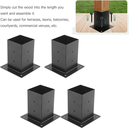 Stalen Pergolabeugel Set, 8 Stuks Roestvrij Stalen Montagebeugels voor Pergola, Stevige Constructie met Eenvoudige Montage en Flexibele Plaatsing