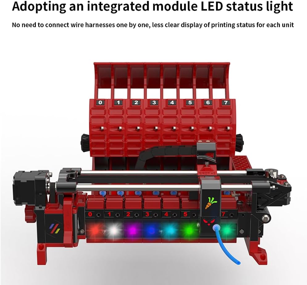 ERCF V2 8-Chanel Kit Officiële ERCF-teamcertificering Meerkleurige filamentschakelaar afdrukken compatibel met Voro 2.4 R2/Trident/Switchwire 3D-printers