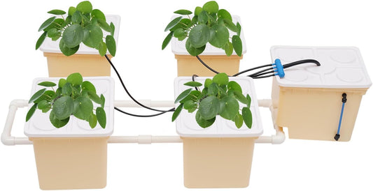 OUKANING Indoor and Outdoor Hydroponic Grow System, 11 Litres, Hydroponics Grow System, Home Grow Kit for Flowers and Herbs - QUORE