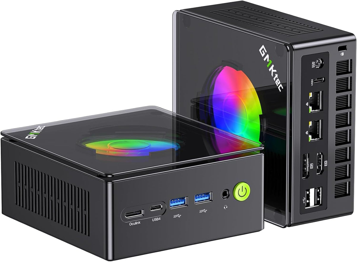 GMKtec K11 Mini Gaming PC Ryzen 9 8945HS 32 GB DDR5 RAM 512 GB SSD (8C/16T, tot 5,2 GHz) Mini Desktop, HDMI/Oculink/DisplayPort/USB4 x 2