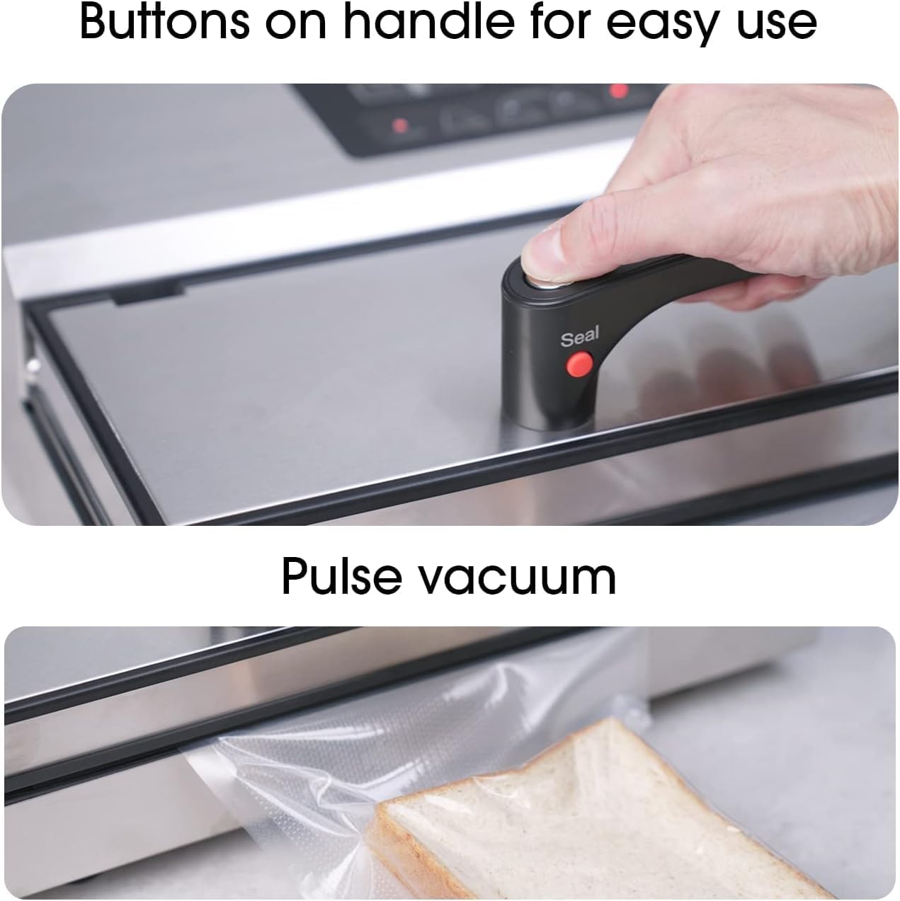 Vesta Precision Vac'n Seal Pro I Vacuümsealer - Smart Seal Design, bediening op volle snelheid, moeiteloze zware werklast, gepatenteerde snijdooszakken, ontworpen en onderhouden in de VS