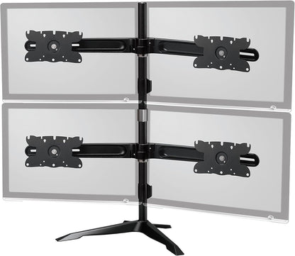 Vaste vloerstandaard voor platte panelen Zwart – TV standaard – Monitorstandaard – Display standaard – Platte panel standaard – Tot 60 inch – Aluminium en staal