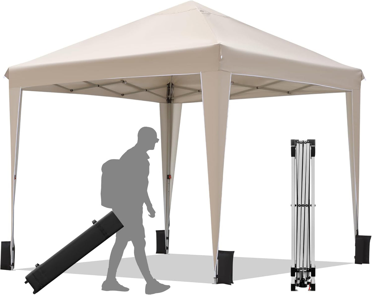 BONTEC Paviljoen, 3 x 3 m, waterdicht, stabiel, winterbestendig, pop-up kliksysteem, UV-bescherming 50+, inklapbaar paviljoen, tuintent, partytent, metalen verstevigingen, feesttent