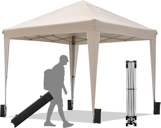 BONTEC Paviljoen, 3 x 3 m, waterdicht, stabiel, winterbestendig, pop-up kliksysteem, UV-bescherming 50+, inklapbaar paviljoen, tuintent, partytent, metalen verstevigingen, feesttent
