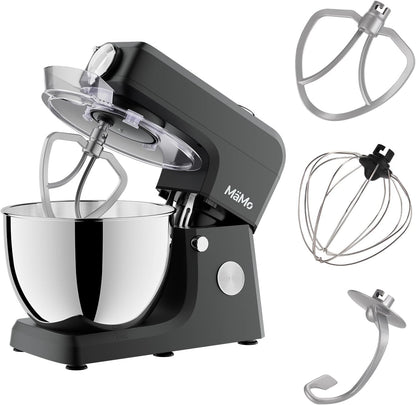Keukenmachine met 1900 W – deegmachine, led-touchscreen, roerapparaat en mixer voor kneden, slagroom en vlees – 8 l roestvrijstalen kom, 11 snelheden, 6 programma's, 3-delige patisserieset